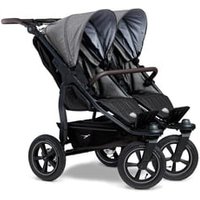 tfk Zwillingskinderwagen Duo 2 mit Luftrad-Set Premium Grau von tfk