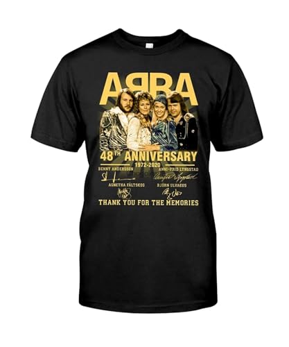 tfrewerAERTH ABBA-Music-Band-48th-Anniversary-Signature-Members-T-Shirt-Cool-for-Men-Music von tfrewerAERTH