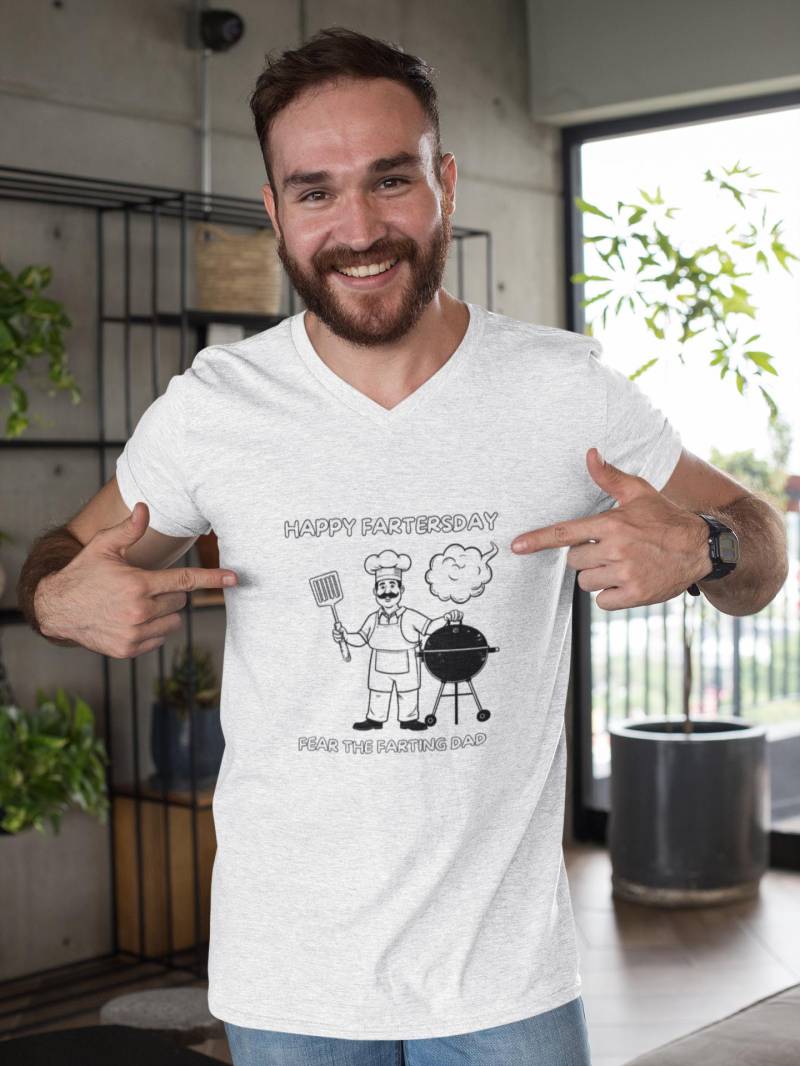 Lustiges Herren-Shirt - „Happy Fartersday Fear The Farting Dad" T-Shirt Mit Grill-Motiv Lustiges Herren-Shirt - „Happy Fartersday Fear The Farting Dad" T-Shirt Mit Grill-Motiv von tgStudioAT