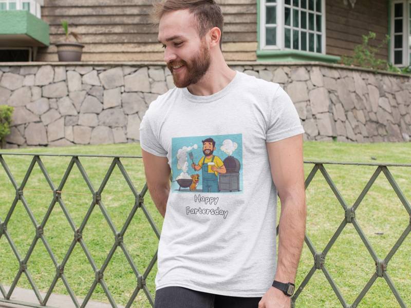 Lustiges Vatertags-Shirt - „Happy Fartersday" T-Shirt Mit Grill-Motiv Für Männer Lustiges Vatertags-Shirt - „Happy Fartersday" T-Shirt Mit Grill-Motiv Für Männer von tgStudioAT