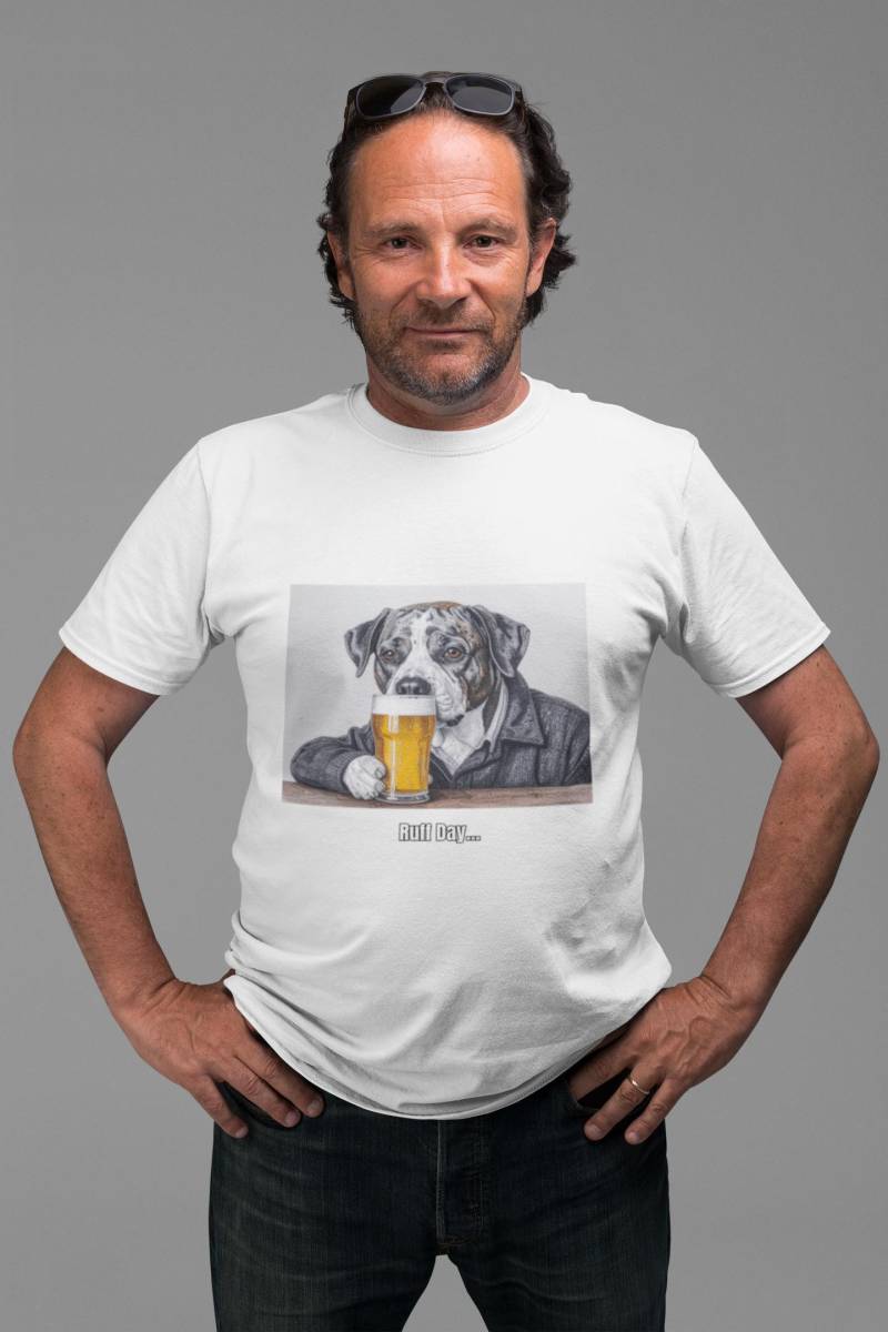 Lustiges Hunde-Shirt Mit Bier - Männer T-Shirt Spruch & Statement-Design Lustiges Hunde-Shirt Mit Bier - Männer T-Shirt Spruch & Statement-Design von tgStudioAT