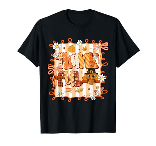 Thankful Grateful Blessed Thanksgiving Truthahn Frauen Mädchen T-Shirt Thankful Grateful Blessed Thanksgiving Truthahn Frauen Mädchen T-Shirt von thankful shirts for women