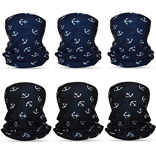 6-Stück Nahtlose Bandanas Multifunktionstuch Schlauchschal Elastisch Stirnband Gesichtsschutztuch Kopfbedeckung für Yoga Laufen Fahrrad Wandern Radfahren Motorradfahren (6er-Set / Kombination -02#) von thb Richter