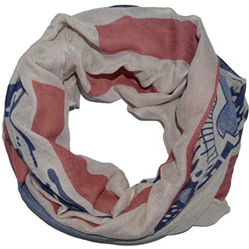 Loopschal Amerika/USA Flagge Loop Schal Tuch New York Schlauchschal Freiheitsstatue Rundschal Adler Vintage Stars and Stripes von thb Richter