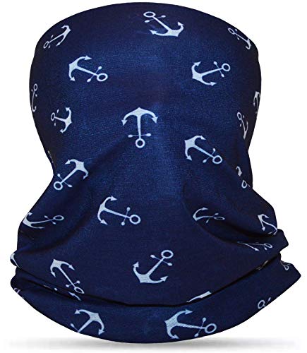 Multifunktionstuch Nahtloses Bandana Atmungsaktiv Halstuch Kopftuch Stirnband Schlauchtuch Laufschal für Radfahren Klettern Motorradfahren Outdoor Anker von thb Richter