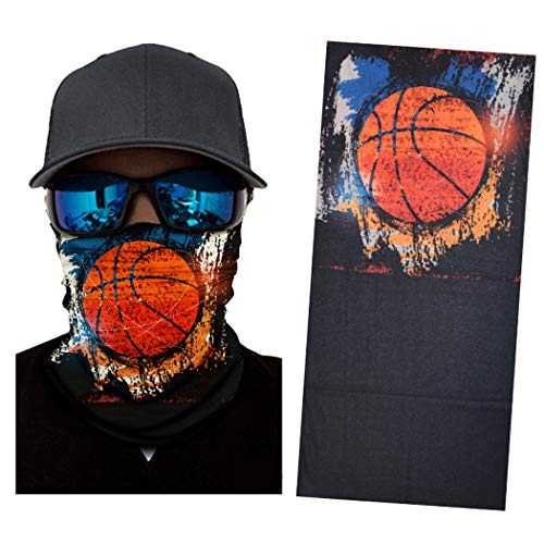 Multifunktionstuch Schlauchschal Gesichts- & Mundschutz Jogging Kopfbedeckung Haar-/Stirnband Radfahrer Schlauchtuch Maske Outdoor Wandern Sturmhaube Halstuch Kopftuch Basketball-Muster 001 von thb Richter