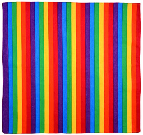 Nickitücher Halstuch Kopftuch quadratisch Zimmermann Richtfesttuch Multifunktionstuch Bandana 100% Baumwolle Biker Rad Outdoor Schweißtuch Stirnband Regenbogen Rainbow Bunt (Regenbogen-2#) von thb Richter