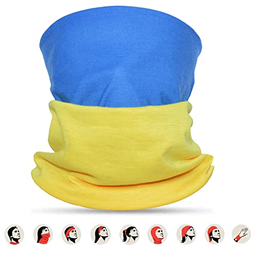 thb Richter 2-teilig Set Multifunktionstuch Schlauchschal Loopschal Blau & Gelb Farben der Ukraine-Flagge Halstuch Uni thb Richter 2-teilig Set Multifunktionstuch Schlauchschal Loopschal Blau & Gelb Farben der Ukraine-Flagge Halstuch Uni von thb Richter