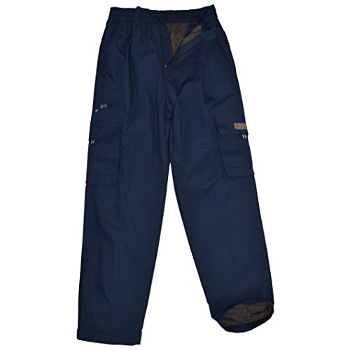 thb Richter Herren Cargohose mit Innenfutter Futter aus Cotton Freizeithose Work Arbeitshose Pants gefüttert Men's (XXXL, Navy) von thb Richter