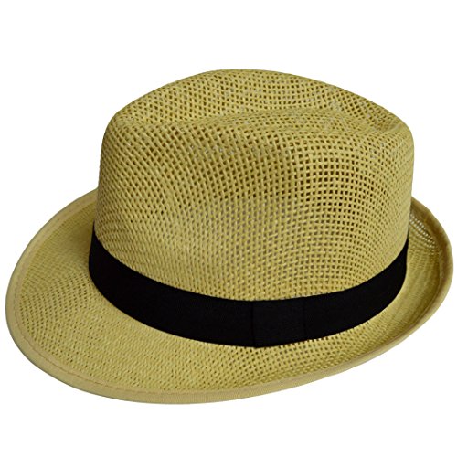 thb Richter Panamahut Strandhut Panama Hut Hat Urlaubshut Sommerhut Erntehut Strohhut Hüte Damen/Herren (Natur) von thb Richter