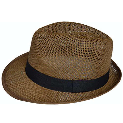 thb Richter Panamahut Strandhut Panama Hut Hat Urlaubshut Sommerhut Erntehut Strohhut Hüte Damen/Herren (Schoko) von thb Richter