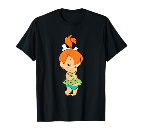 The Flintstones Pebbles Flintstone T-Shirt - Warner Bros Official Licensed Product - Unisex-Erwachsene, Kinder - Schwarz - S von the flintstones