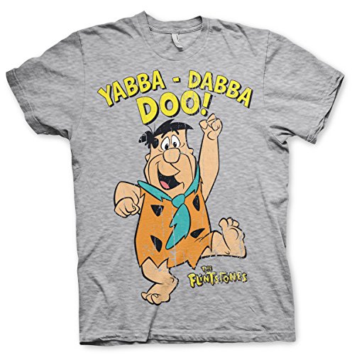 Yabba-Dabba-DOO Official T-Shirt (H.Grau), Medium von The Flintstones