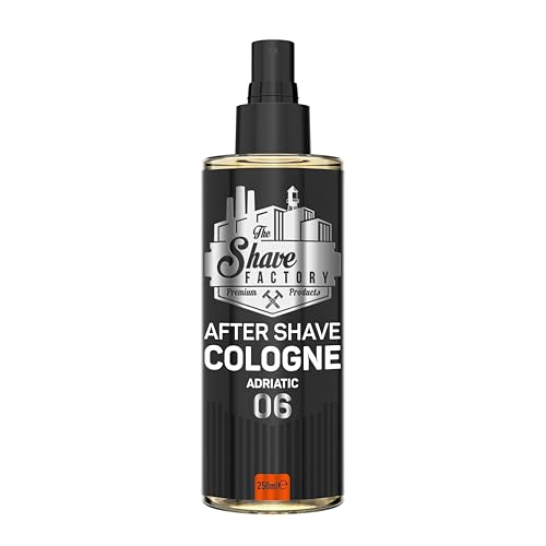 THE SHAVE FACTORY Aftershave-Kölnischwasser – Adriatic 250ml – Frischer Zitrus- & Holzig-Duft für Männer – Erfrischendes & Warmes Aftershave – Beruhigt die Haut & Spendet Feuchtigkeit von the shave factory