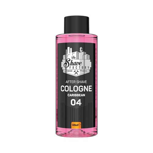 THE SHAVE FACTORY Aftershave-Kölnischwasser – Caribbean 500ml – Lebendiger Zitrus-, Blumen- & Holzig-Duft für Männer – Lang anhaltende Frische nach der Rasur – Lindert Rasurirritationen von the shave factory
