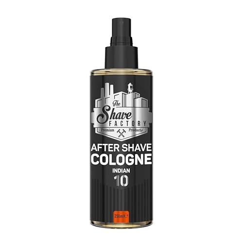 THE SHAVE FACTORY Aftershave-Kölnischwasser – Indian 250ml – Exotischer Zitrus- & Holzig-Duft für Männer – Kräftigendes & Belebendes Aftershave – Beruhigt die Haut & Spendet Feuchtigkeit von the shave factory