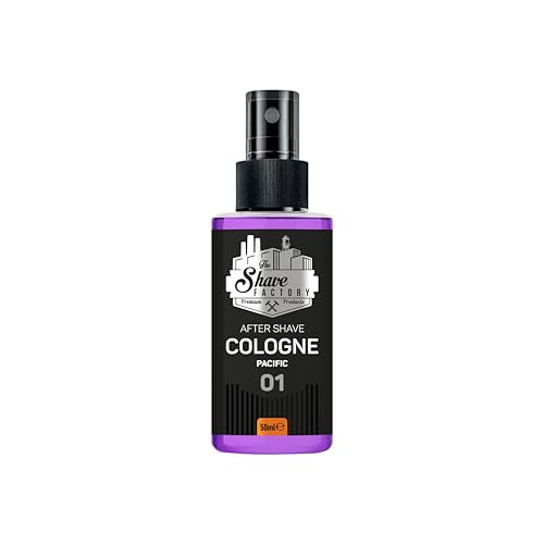 THE SHAVE FACTORY Aftershave-Kölnischwasser – Pacific 50ml – Frischer Zitrus- & Holzig-Duft für Männer – Belebendes & Erfrischendes Aftershave – Beruhigt die Haut & Reduziert Reizungen von the shave factory