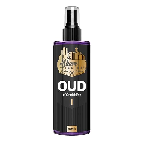 THE SHAVE FACTORY Aftershave-Kölnischwasser – Oud 01 d'Orchidée 250ml – Sanfte & Erfrischende Pflege nach der Rasur – Natürlicher, von Orchideen inspirierter Duft von the shave factory