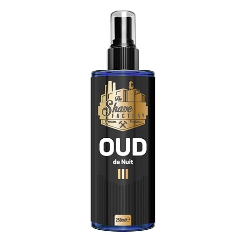 THE SHAVE FACTORY Aftershave-Kölnischwasser – Oud 03 de Nuit 250ml – Tiefe & Anspruchsvolle Pflege nach der Rasur – Sinnlicher Oud-inspirierter Duft – Beruhigt, spendet Feuchtigkeit & schenkt Komfort von the shave factory