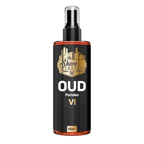 THE SHAVE FACTORY Aftershave-Kölnischwasser – Oud 06 Parisien 250ml – Elegante & Belebende Pflege nach der Rasur – Raffinierter Oud-Duft – Beruhigt, spendet Feuchtigkeit & erfrischt von the shave factory