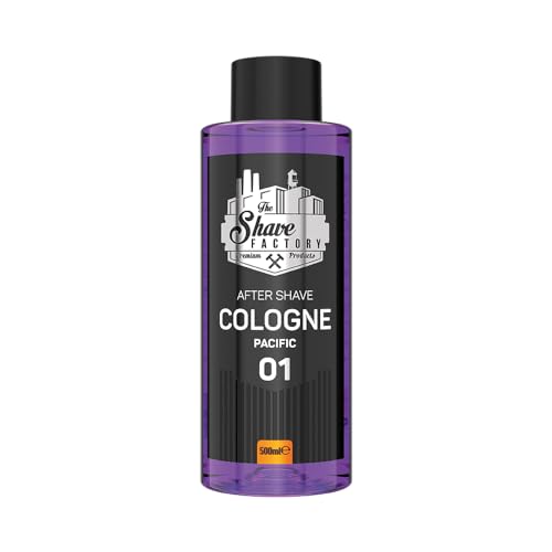 THE SHAVE FACTORY Aftershave-Kölnischwasser – Pacific 500ml – Frischer Zitrus- & Holzig-Duft für Männer – Energetisierendes & Erfrischendes Aftershave – Beruhigt die Haut & Lindert Irritationen von the shave factory