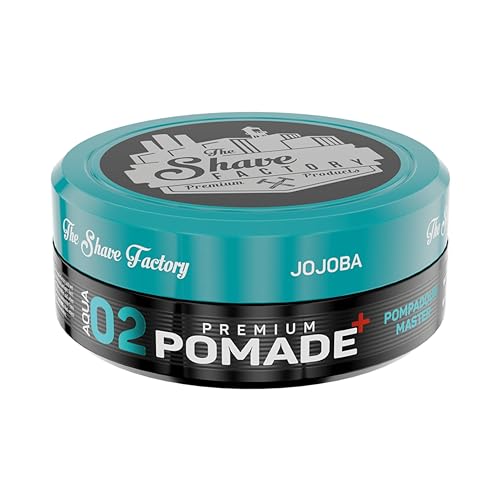 The Shave Factory Premium Pomade - Professionelles Haarstyling für Männer mit langanhaltendem Halt, Glanz und Kontrolle – Professionelle Friseure, Friseurqualität 150ML (02 Pompadour Master) von the shave factory