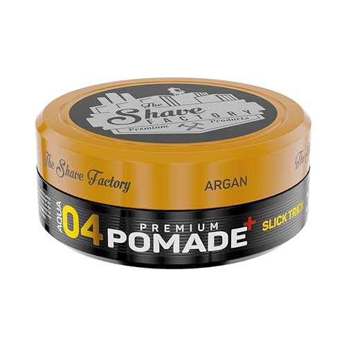 The Shave Factory Premium Pomade - Professionelles Haarstyling für Männer mit langanhaltendem Halt, Glanz und Kontrolle – Professionelle Friseure, Friseurqualität 150ML (04 Slick Trick) von the shave factory
