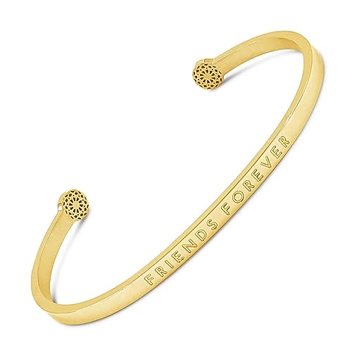 SIMPLE PLEDGE | Friends Forever Armreif | Armband Damen mit Gravur in Silber, Gold, Roségold | Perfekt als Schmuck Geschenk | Blindgravur von the simple pledge