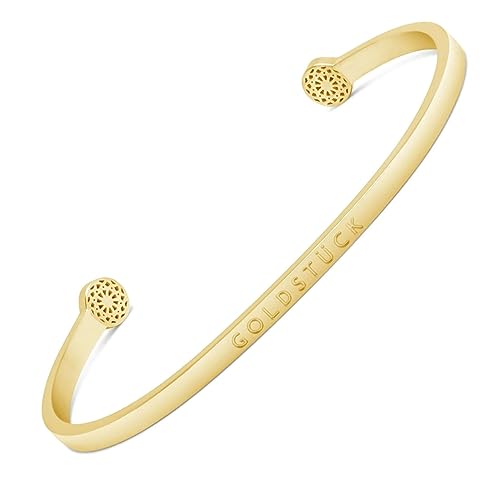SIMPLE PLEDGE | Goldstück Armreif | Armband Damen mit Gravur in Silber, Gold, Roségold | Perfekt als Schmuck Geschenk | Blindgravur von the simple pledge