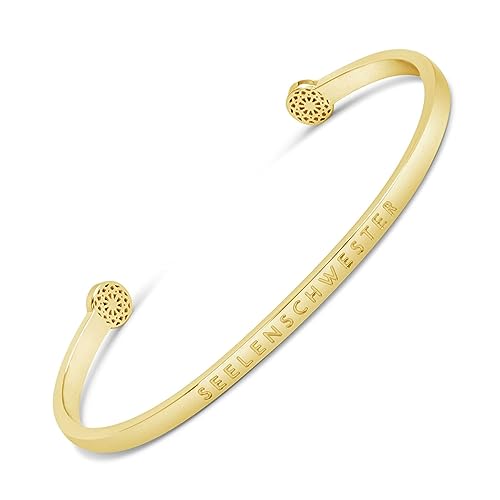 SIMPLE PLEDGE | Seelenschwester Armreif | Armband Damen mit Gravur in Silber, Gold, Roségold | Perfekt als Schmuck Geschenk | Blindgravur von the simple pledge
