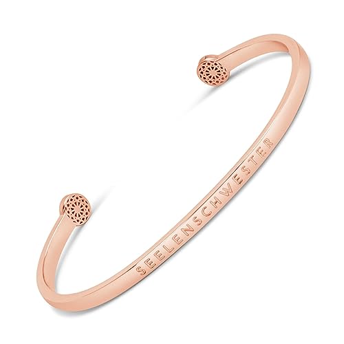 SIMPLE PLEDGE | Seelenschwester Armreif | Armband Damen mit Gravur in Silber, Gold, Roségold | Perfekt als Schmuck Geschenk | Blindgravur von the simple pledge