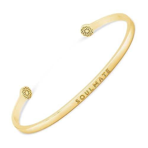 SIMPLE PLEDGE | Soulmate Armreif | Armband Damen mit Gravur in Silber, Gold, Roségold | Perfekt als Schmuck Geschenk | Blindgravur von the simple pledge