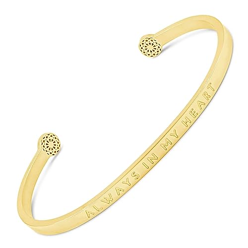 SIMPLE PLEDGE | Always in my Heart Armreif | Armband Damen mit Gravur in Silber, Gold, Roségold | Perfekt als Schmuck Geschenk | Blindgravur von the simple pledge