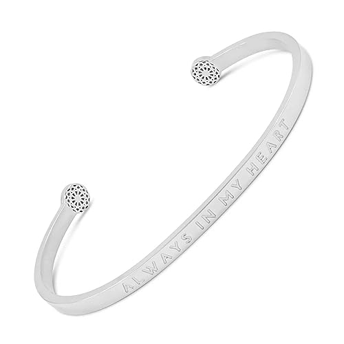 SIMPLE PLEDGE | Always in my Heart Armreif | Armband Damen mit Gravur in Silber, Gold, Roségold | Perfekt als Schmuck Geschenk | Blindgravur von the simple pledge