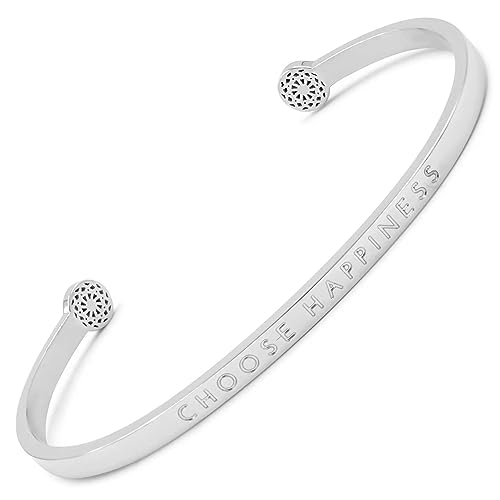 SIMPLE PLEDGE | Choose Happiness Armreif | Armband Damen mit Gravur in Silber, Gold, Roségold | Perfekt als Schmuck Geschenk | Blindgravur von the simple pledge