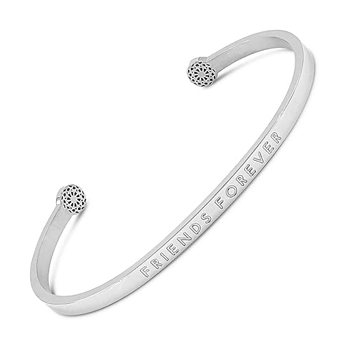 SIMPLE PLEDGE | Friends Forever Armreif | Armband Damen mit Gravur in Silber, Gold, Roségold | Perfekt als Schmuck Geschenk | Blindgravur von the simple pledge