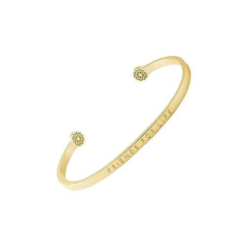 SIMPLE PLEDGE | Friends for Life Armreif | Armband Damen mit Gravur in Silber, Gold, Roségold | Perfekt als Schmuck Geschenk | Blindgravur von the simple pledge