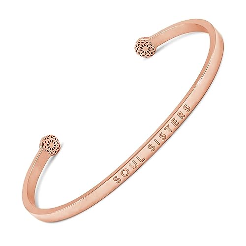 SIMPLE PLEDGE | Soul Sisters Armreif | Armband Damen mit Gravur in Silber, Gold, Roségold | Perfekt als Schmuck Geschenk | Blindgravur von the simple pledge