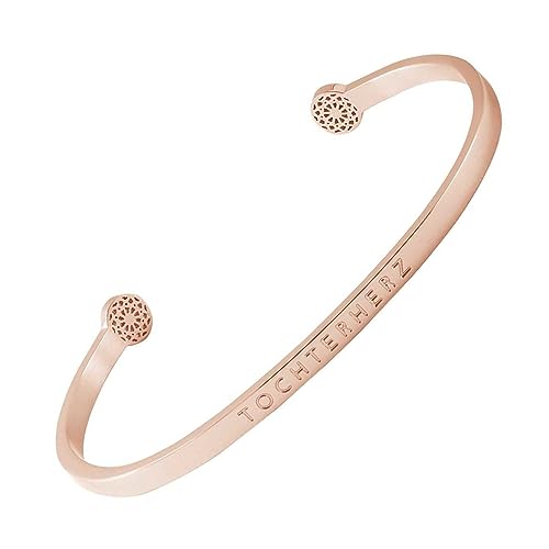 SIMPLE PLEDGE | Tochterherz Armreif | Armband Damen mit Gravur in Silber, Gold, Roségold | Perfekt als Schmuck Geschenk | Blindgravur von the simple pledge