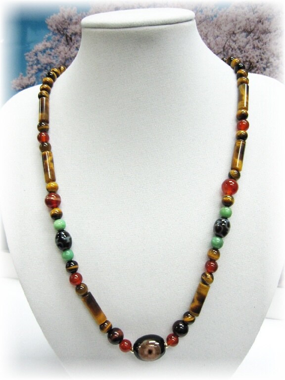 Tigerauge Anhänger Halskette Tigerauge Anhänger Halskette von the68artshop