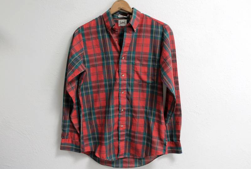 Herren Medium Vintage Lee Button Langarmhemd von theBEARDandLADY