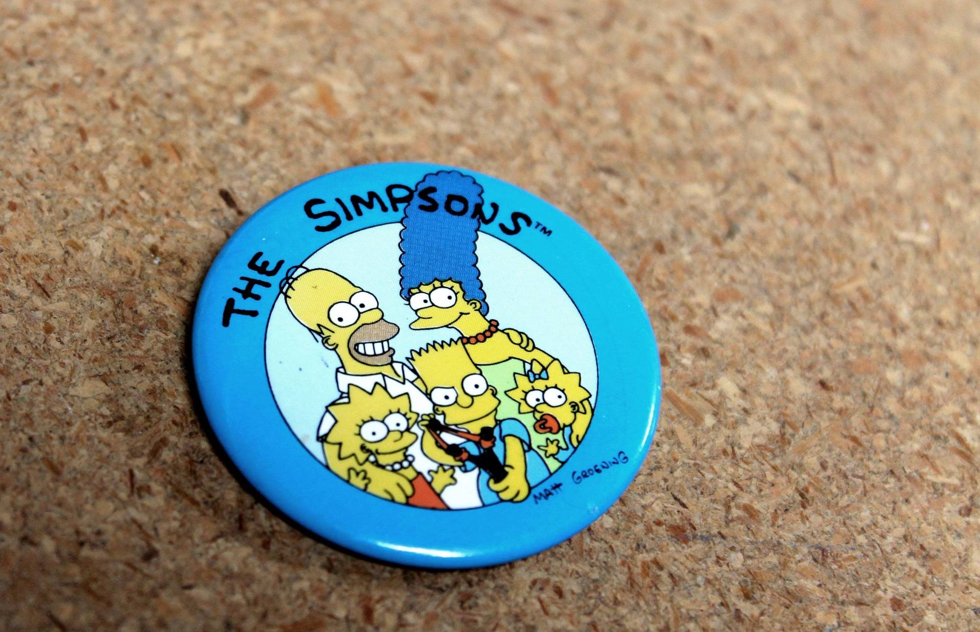 Vintage 1989 Die Simpsons Kleiner 4, 5 cm Pin Button von theBEARDandLADY