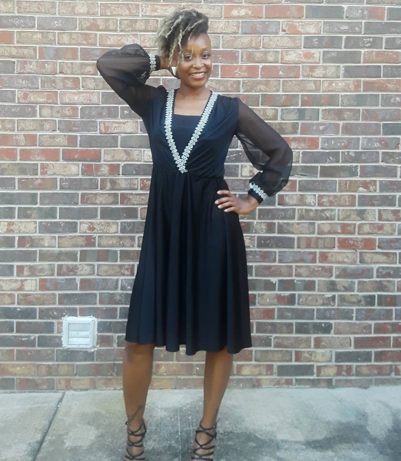 50Er Jahre Vintage Ilgwu Schwarzes Kleid/Größe 9/10 von theBlondeGazelle