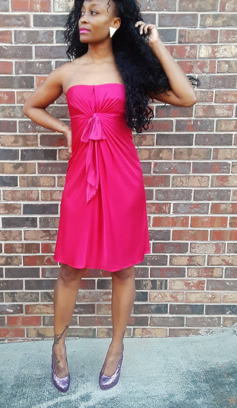 Hot Pink Vintage Prom Kleid Von Kate Unger/Größe 6/Versandkostenfrei von theBlondeGazelle