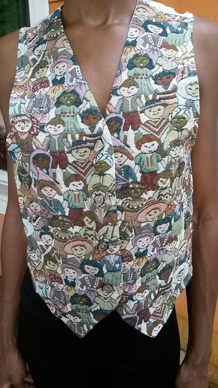 Vintage Multi-Cultural Weste Von Mirrors von theBlondeGazelle