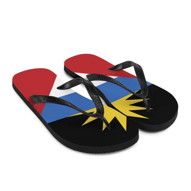 Antigua Neves Caribbean Island Thong Sandal-Adult Flip Flops-Island Life, Flag For Antiguan Pride Flip-Flops von theHouseofLux