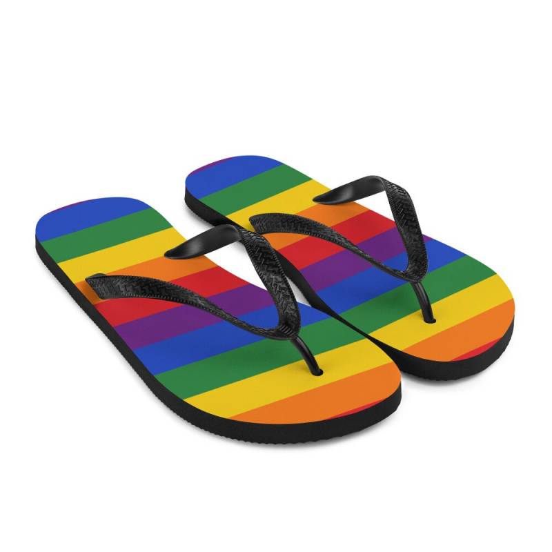 Pride Flag Love Is Flip Flops-Pride Lover Thongs lbgtq Rights, Month Empowerment Pride Inklusivität Flip-Flops von theHouseofLux