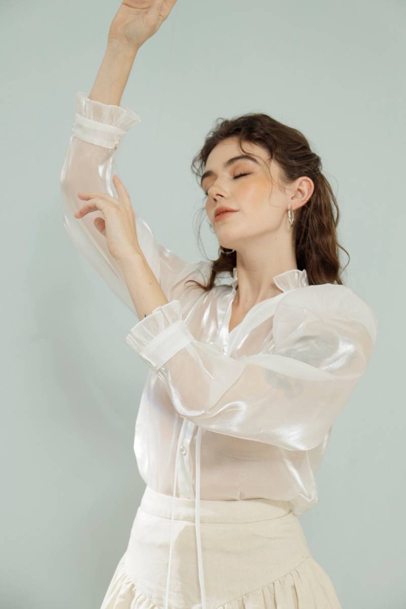 Langes Seidenhemd/Seidenbluse Partybluse Seidenoberteil Sommerkleidung Geschenk Zum Valentinstag Laa63 von theLABERA