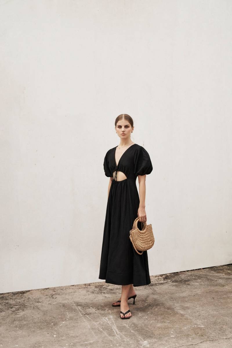 Mostar Midi Kleid Kurzarm - Abschlusskleid Flaches Sommerkleid Resort Übergrößenkleid Geschenk Für Sie Laa178 von theLABERA