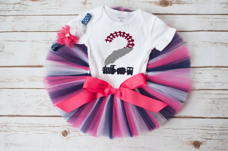 Rosa Und Marine Blaues Zug Mädchen Outfit Für 2 von thePhotoPunks